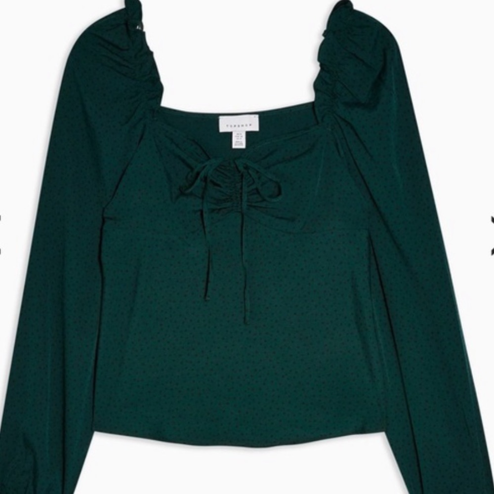 Topshop green long sleeve